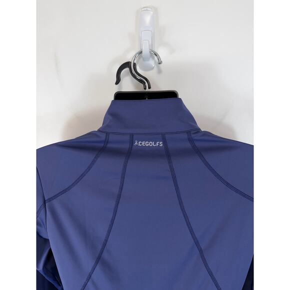 Acegolfs Performance Golf Jacket Blue Size Medium Womens Ruffle Tiered Detail - Picture 10 of 11